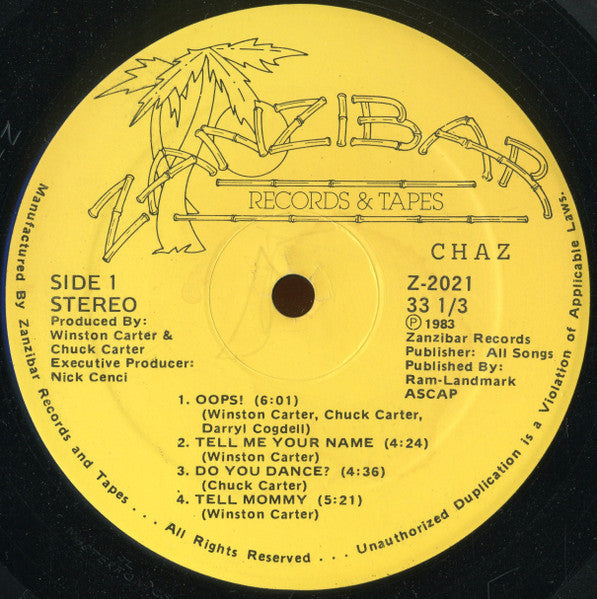 Chaz Carter : Chaz (LP, Album)