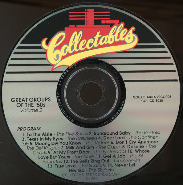 Various : Great Groups Of The Fifties Volume II (CD, Album, Comp)