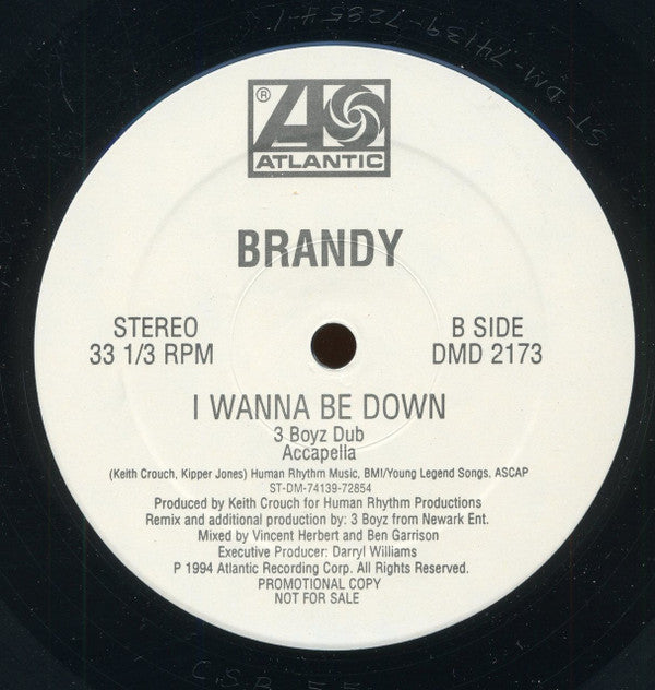 Brandy (2) : I Wanna Be Down (12", Promo)