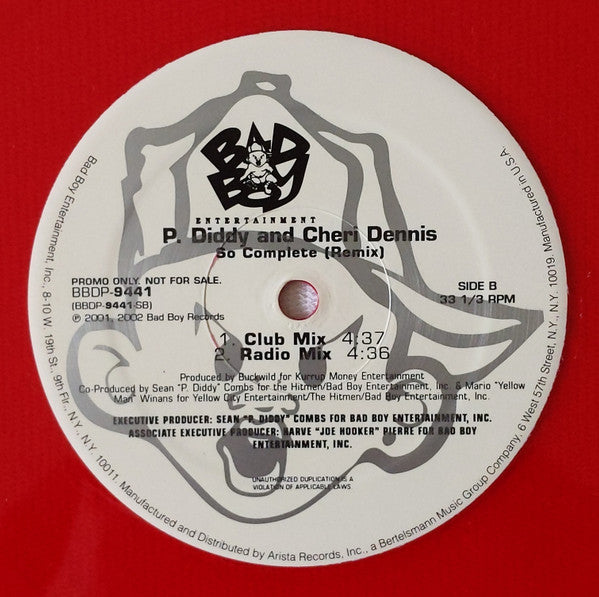 P. Diddy & Ginuwine / P. Diddy & Cheri Dennis : I Need A Girl (Part Two) / So Complete (Remix) (12", Promo, Red)