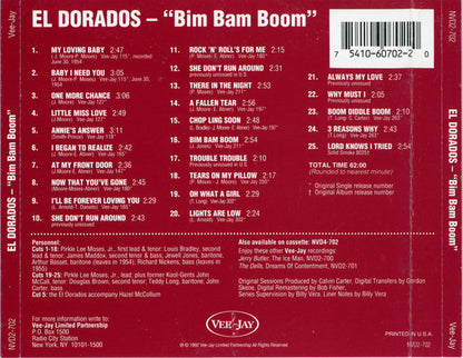 The El Dorados : Bim Bam Boom (CD, Comp)