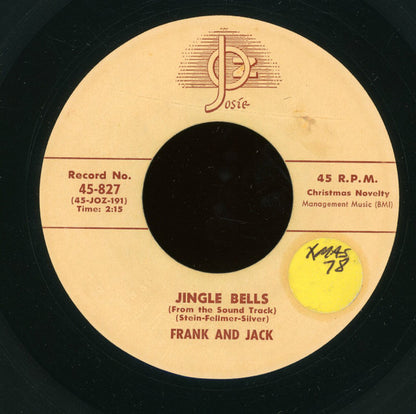 Frank And Jack (2) : 'Twas The Night Before Christmas (Breaking Through The Sound Barrier) / Jingle Bells (From The Sound Track) (7")