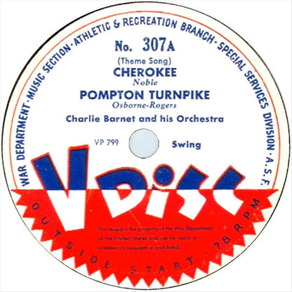 Charlie Barnet And His Orchestra / Muggsy Spanier's Ragtime Band : Cherokee / Pompton Turnpike / Riverboat Shuffle / I Wish I Could Shimmy Like My Sister Kate (12")