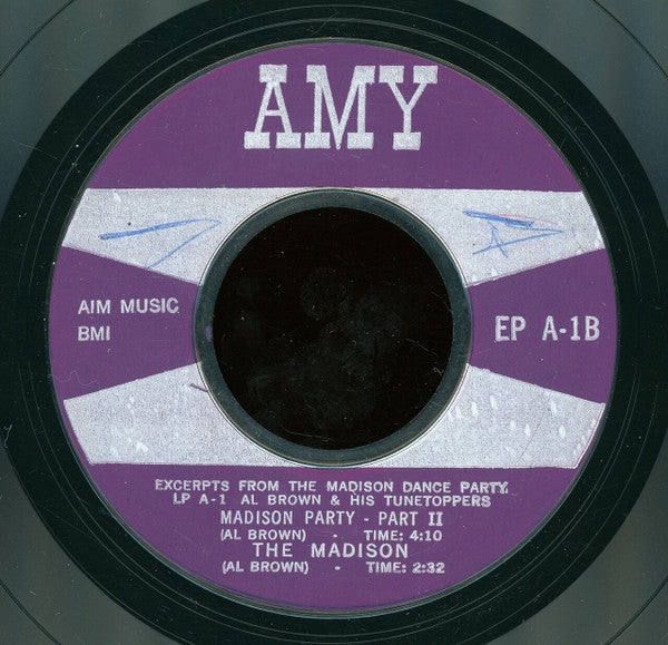 Al Brown's Tunetoppers : Excerpts From The Madison Dance Party (7", Styrene)