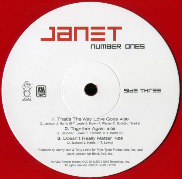 Janet Jackson : Number Ones (2xLP, Comp, Ltd, RE, Red)