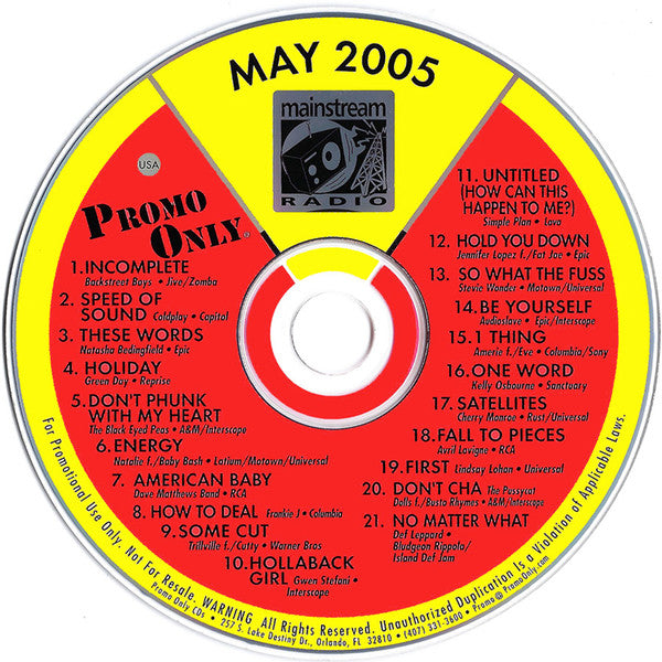 Various : Promo Only Mainstream Radio: May 05 (CD, Comp, Promo)