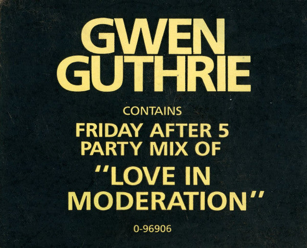 Gwen Guthrie : Love In Moderation (12", Promo)