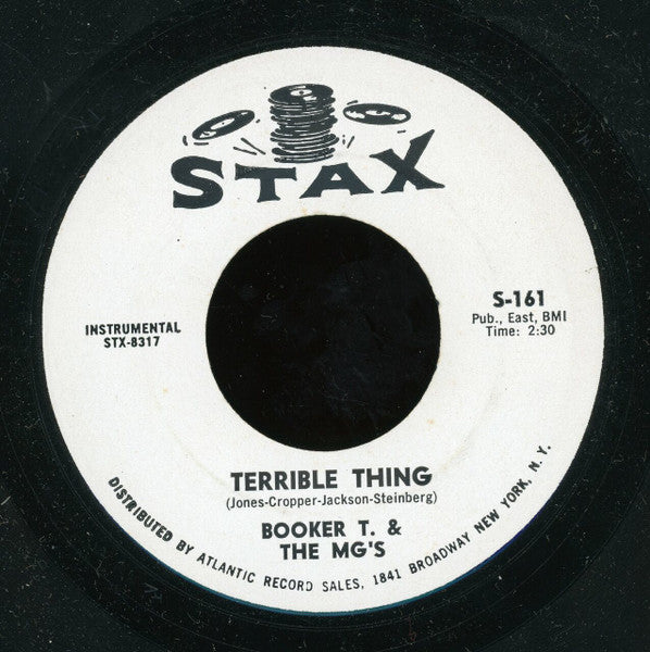 Booker T & The MG's : Terrible Thing / Can't Be Still (7", Single, MGM)