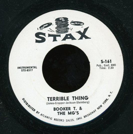 Booker T & The MG's : Terrible Thing / Can't Be Still (7", Single, MGM)