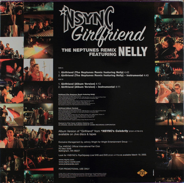 *NSYNC Feat. Nelly : Girlfriend (The Neptunes Remix) (12", Promo)