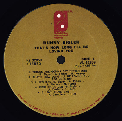 Bunny Sigler : That's How Long I'll Be Loving You (LP, Album)