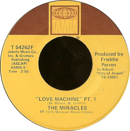 The Miracles : "Love Machine" (7", Bla)