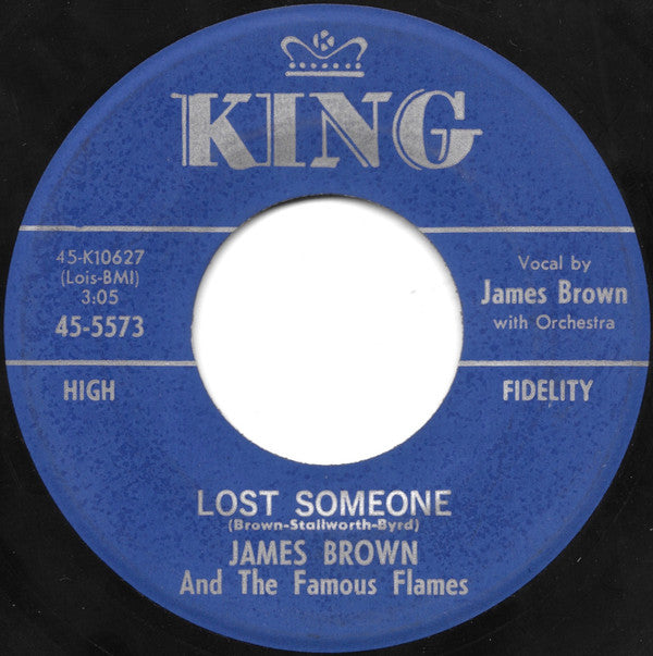James Brown & The Famous Flames : Lost Someone (7")