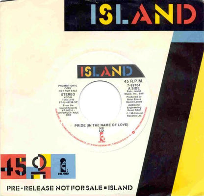 U2 : Pride (In The Name Of Love) (7", Single, Promo, SP)