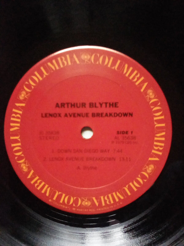 Arthur Blythe : Lenox Avenue Breakdown (LP, Album, San)