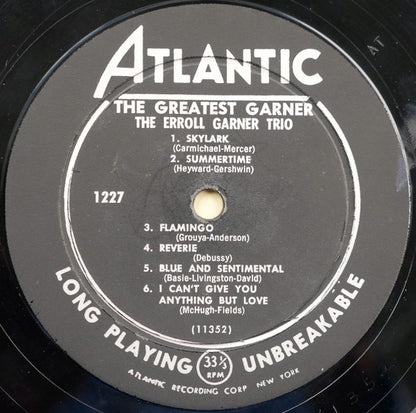 Erroll Garner : The Greatest Garner (LP, Album, 1st)