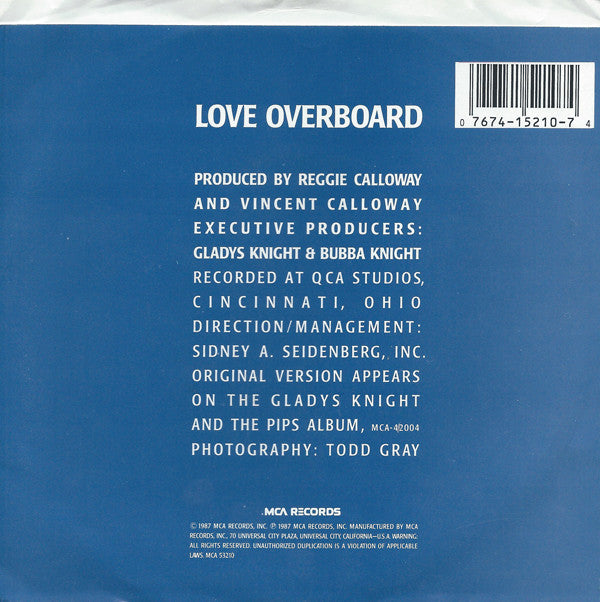 Gladys Knight And The Pips : Love Overboard (7")