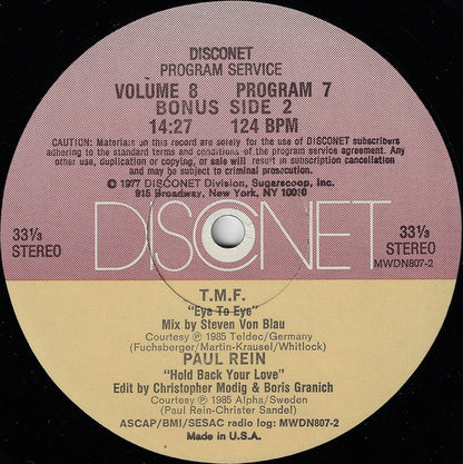 Various : Volume 8 Program 7 (2x12", P/Mixed)