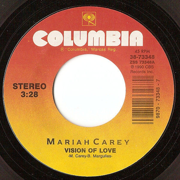 Mariah Carey : Vision Of Love (7", Styrene, Car)