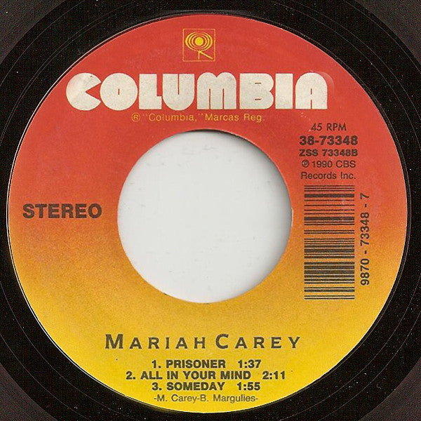 Mariah Carey : Vision Of Love (7", Styrene, Car)