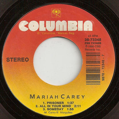 Mariah Carey : Vision Of Love (7", Styrene, Car)