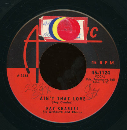 Ray Charles : I Want To Know / Ain't That Love (7")