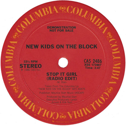 New Kids On The Block : Stop It Girl (12", Promo)