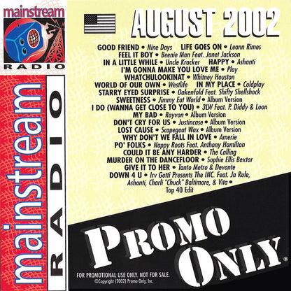 Various : Promo Only Mainstream Radio: August 2002 (CD, Comp, Promo)