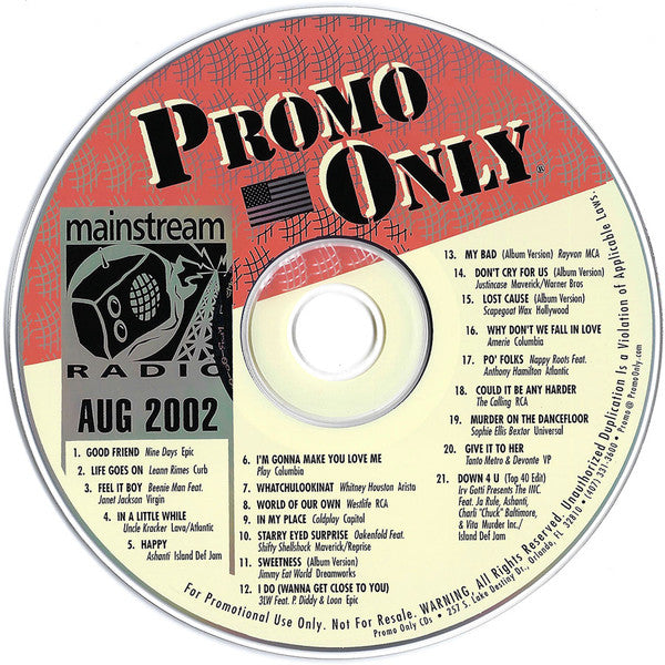 Various : Promo Only Mainstream Radio: August 2002 (CD, Comp, Promo)