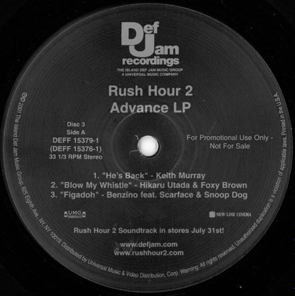 Various : Rush Hour 2 Advance LP (3xLP, Advance, Comp, Promo)