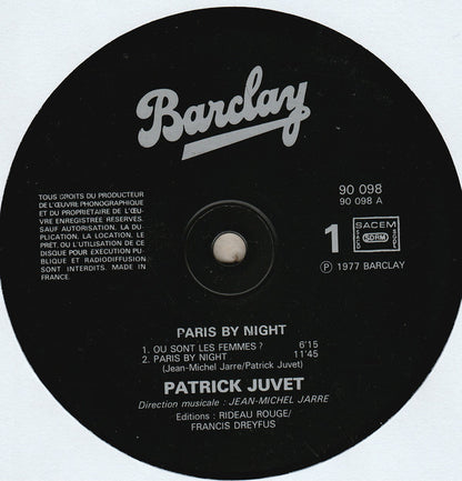 Patrick Juvet : Paris By Night (LP, Album)