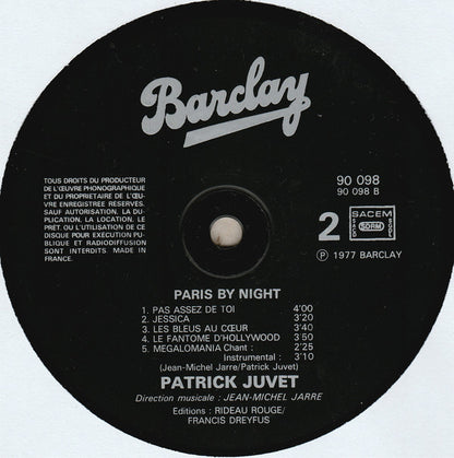 Patrick Juvet : Paris By Night (LP, Album)