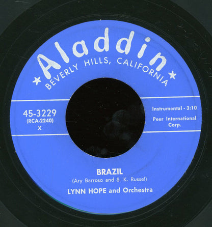 Lynn Hope & Orchestra : Brazil / C-Jam Blues (7")