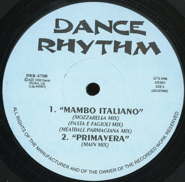 Various : Dance Rhythm (12", Comp, Unofficial)