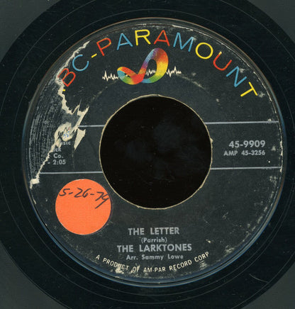 Larktones : The Letter / Rockin' Swingin' Man (7", Styrene)