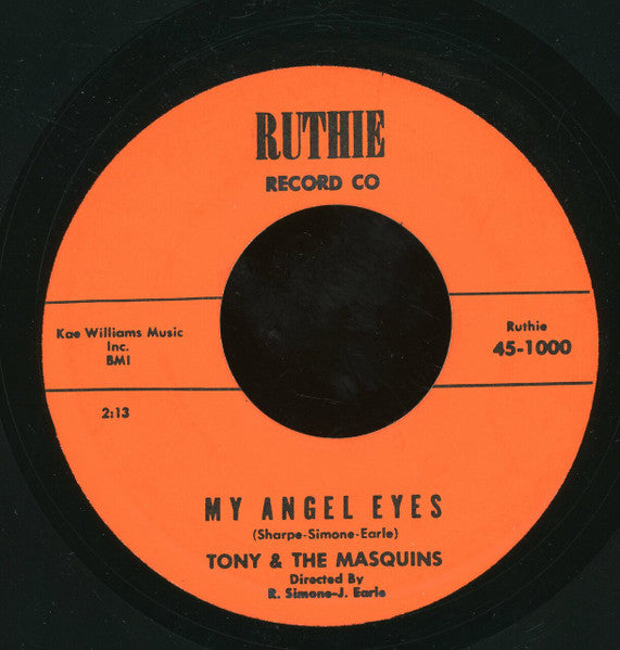 Tony & The Masquins : My Angel Eyes / Fugi Womma (7", RE, Unofficial)