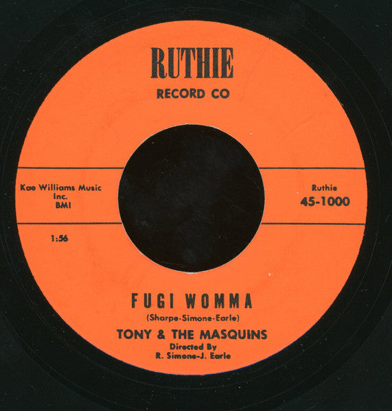 Tony & The Masquins : My Angel Eyes / Fugi Womma (7", RE, Unofficial)