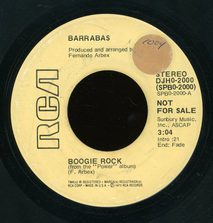 Barrabas : Boogie Rock  (7", Promo)