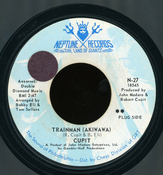 Robert Cupit : Trainman (Akiwawa) / Squeeze Your Knees (7", Promo, Styrene)