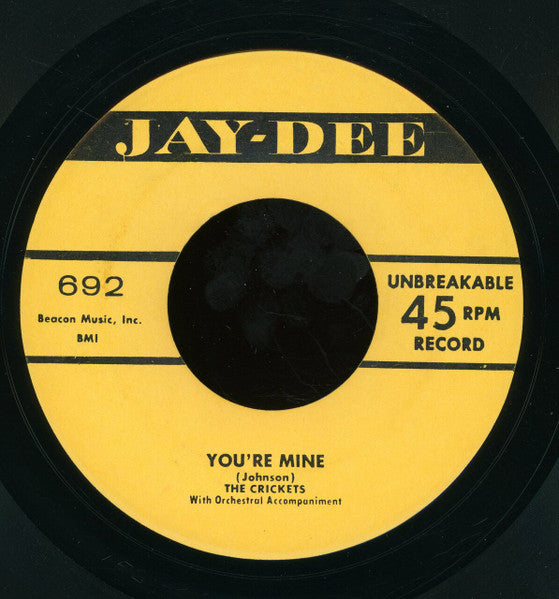 The Crickets (6) : You're Mine / Milk And Gin (7", Unofficial)