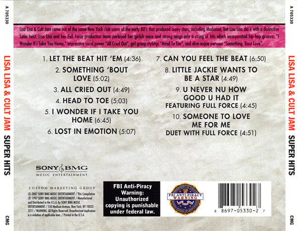 Lisa Lisa & Cult Jam : Super Hits (CD, Comp, RE)