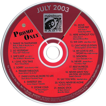 Various : Promo Only Mainstream Radio: July 03 (CD, Comp, Promo)