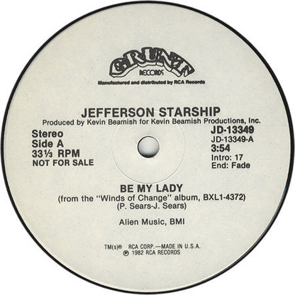 Jefferson Starship : Be My Lady (12", S/Sided, Promo)