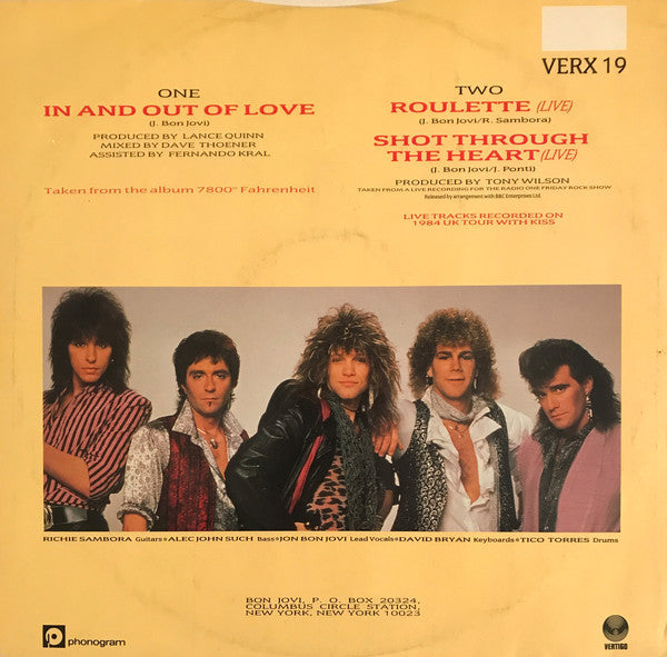 Bon Jovi : In And Out Of Love (12")