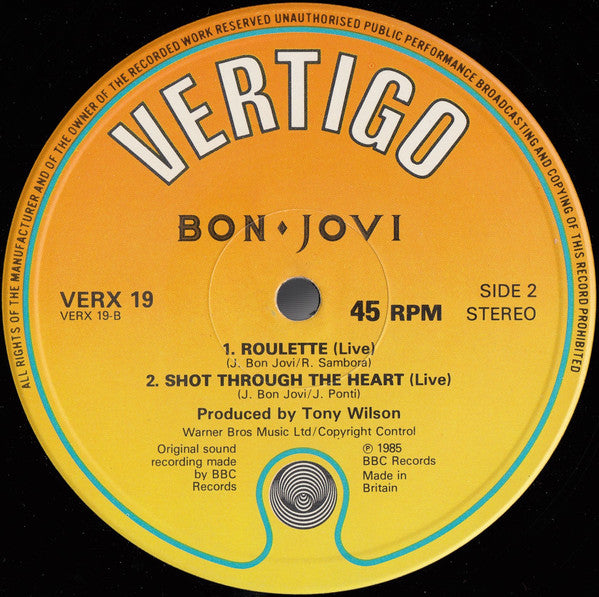 Bon Jovi : In And Out Of Love (12")
