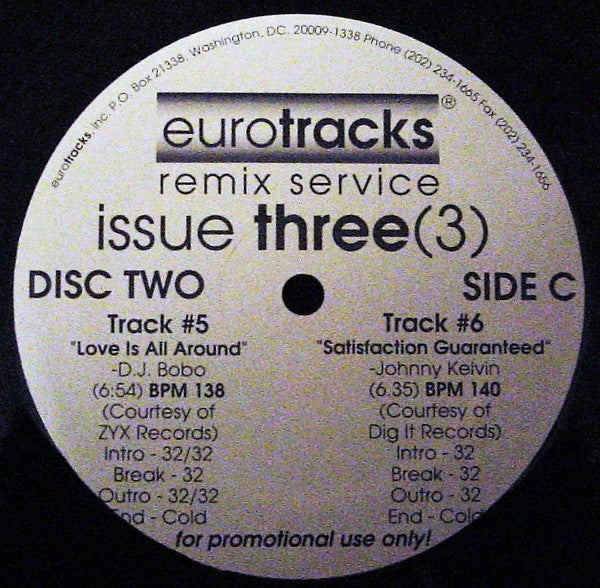 Various : Eurotracks Mixes Issue Three (3) (2x12", Promo)