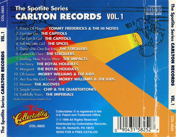 Various : Spotlite On Carlton Records Vol. 1 (CD, Comp)