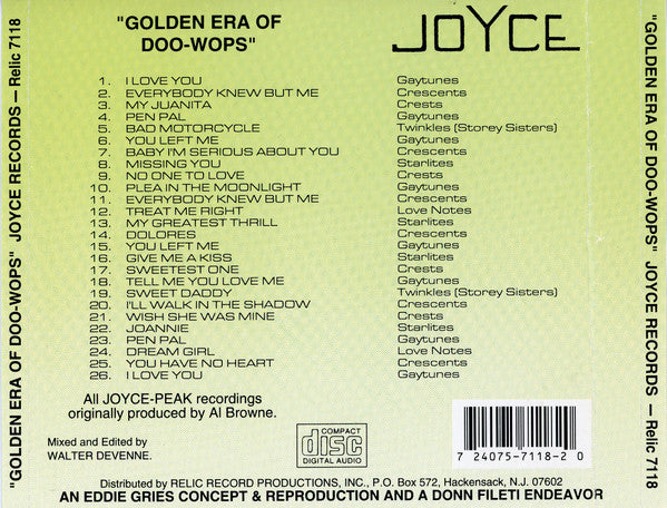 Various : The Golden Era Of Doowops: (CD, Comp)