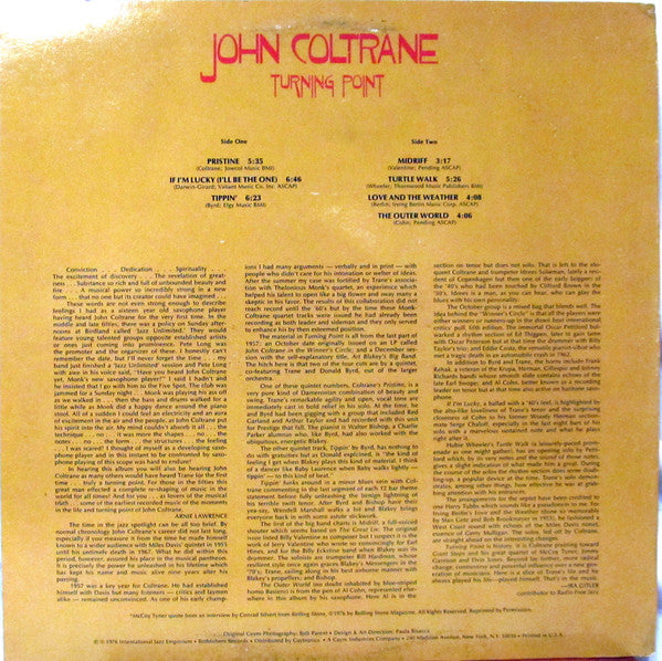 John Coltrane : Turning Point - The Bethlehem Years (LP, Comp)