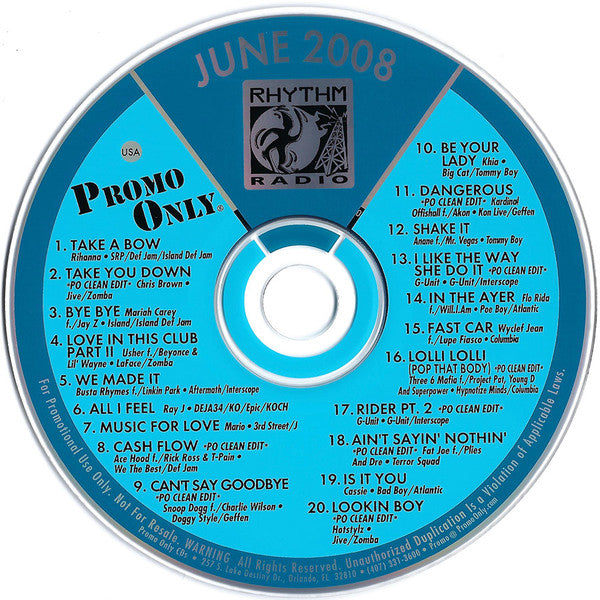 Various : Promo Only Rhythm Radio (June 08) (CD, Comp, Promo)